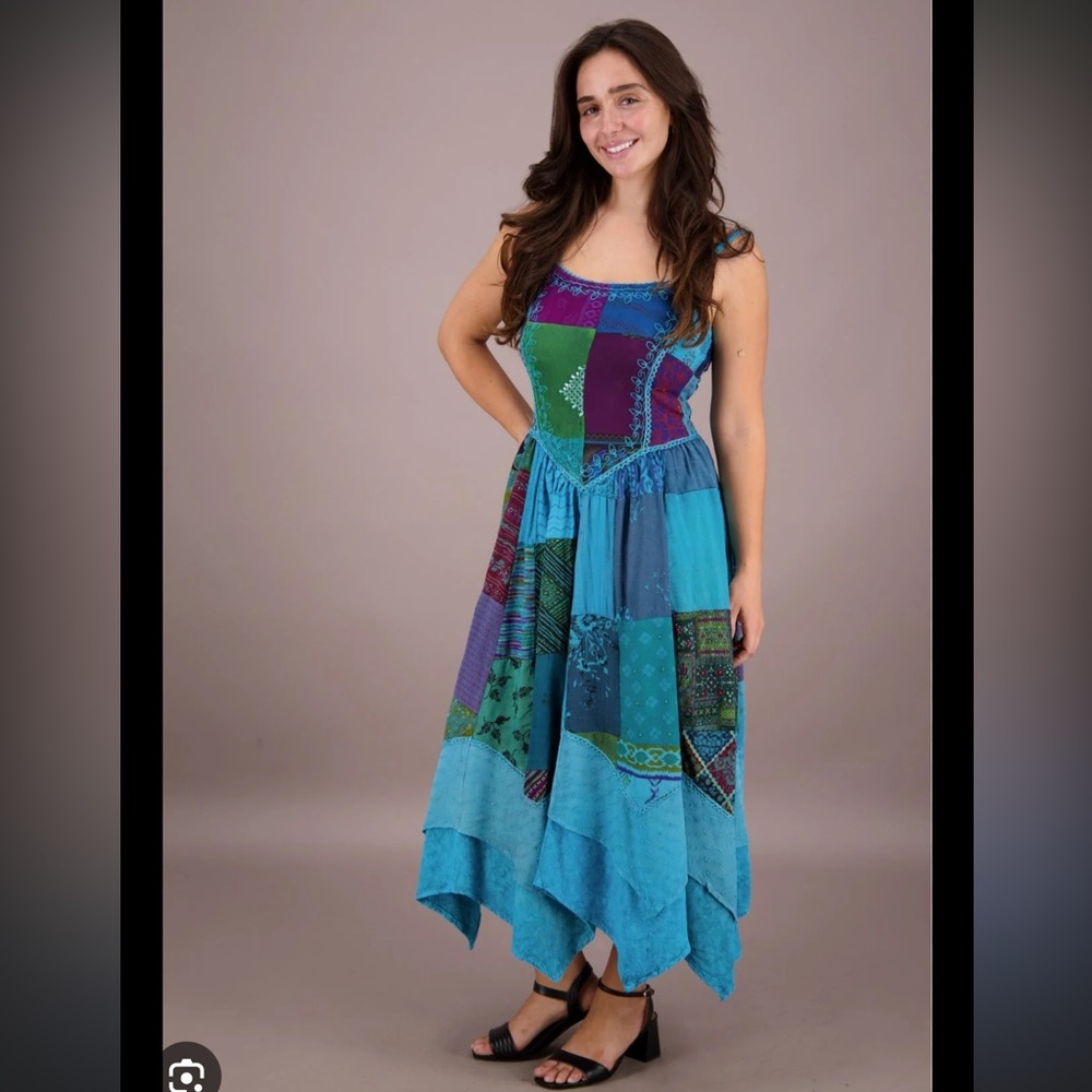 ES1–Multicolor Patchwork Dresses - Picture 3 of 3